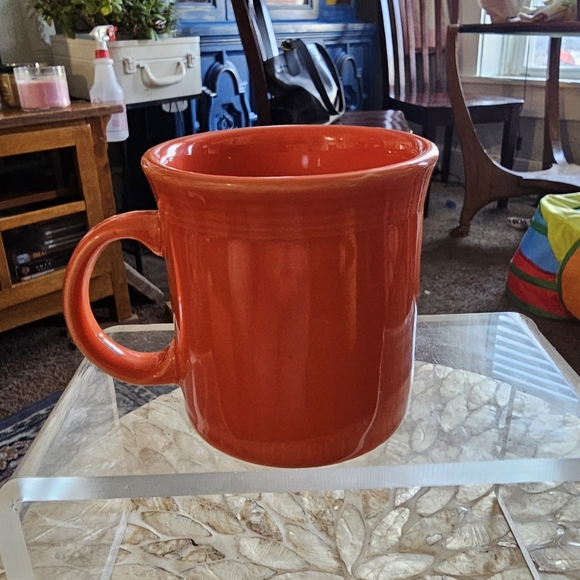 New Fiesta Scarlet Red Java Mug 12 Oz - Picture 2 of 3